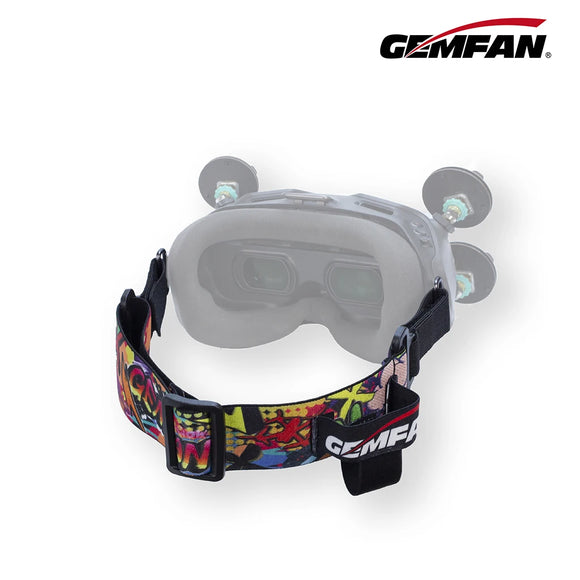 Gemfan Diadema colorida para gafas FPV con correa ajustable de 370 mm para DJI Gafas 2 para drones FPV