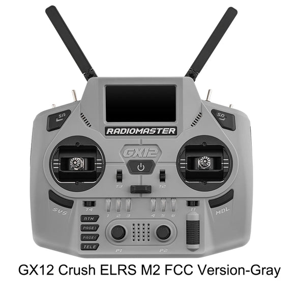 Radiomaster GX12 Crush 1000HZ 3D Digital CNC Hall Gimbal Dual Band Antenna emini XROSSBAND EXpressLRS Radio Controller