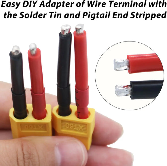 5 Pairs XT60 Plug Connector Female and Male with 14AWG 57MM Silicon Wire for RC Lipo Battery Cable Drone Car Boat