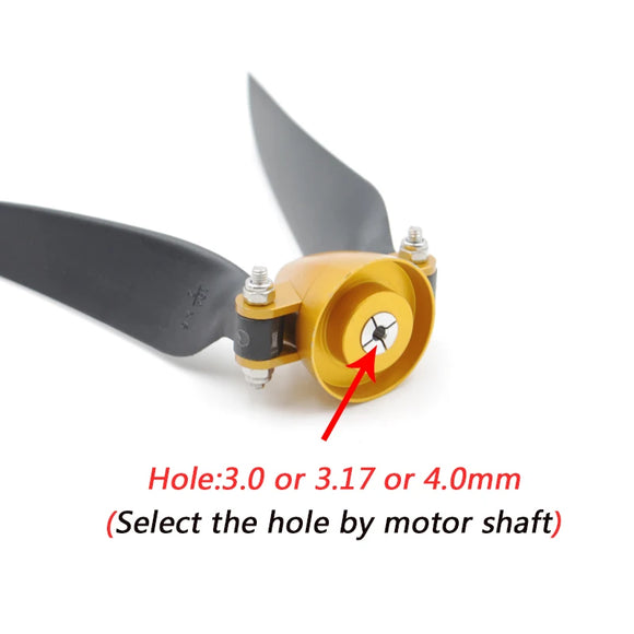 Folding Propeller 8X6 9X6 10X8 11X6inch Foldable Propeller Aluminum alloy Spinner 3.0 3.17 4.0mm Motor Mount Hole for RC Glider