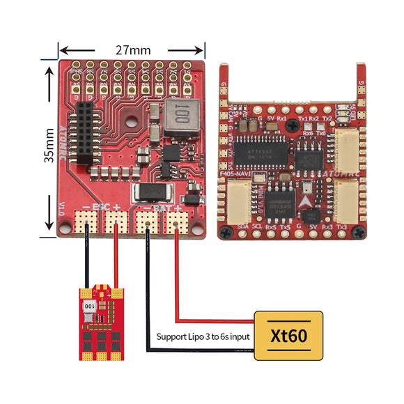 ATOMRC Fixed Wing Flight Controller F405 NAVI Mini for Swordfish