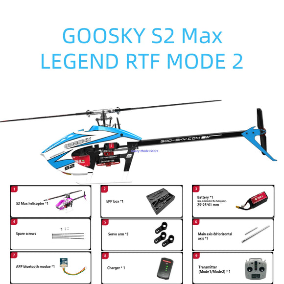 In Stock GOOSKY S2 Max LEGEND 6CH 3D Helicopter