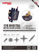 SURPASS HOBBY 17G Plastic / Metal Gear Mini Digital Servo for 1/18 1/16 1/14 RC Car Truck Airplane Robot D90 MN WPL SCY MJX JJRC-7