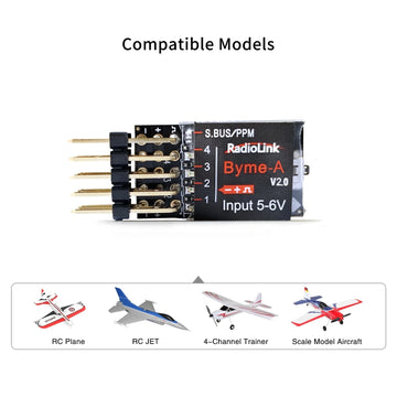 Radiolink Byme-A Byme-D Flight Controller Mini FC 3/5 Flight Mode with Gyro 3D for RC 3CH Plane 4CH Jet Airplane Straight Wing - 0