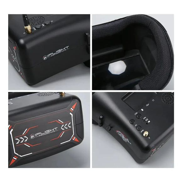 IFlight 4.3 Inch FPV Analog Goggles with DVR Function 40CH 5.8GHz Built-in 3.7V/2000mAh Battery for Drone Racing And Flying