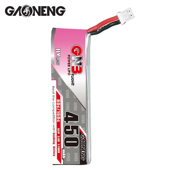 GNB 450mAh 1S 3.8V 80C/160C LiPo Battery and Charger For Racing Drone FPV Beta75S Emax Tinyhawk Quadcopter Helicopter Parts