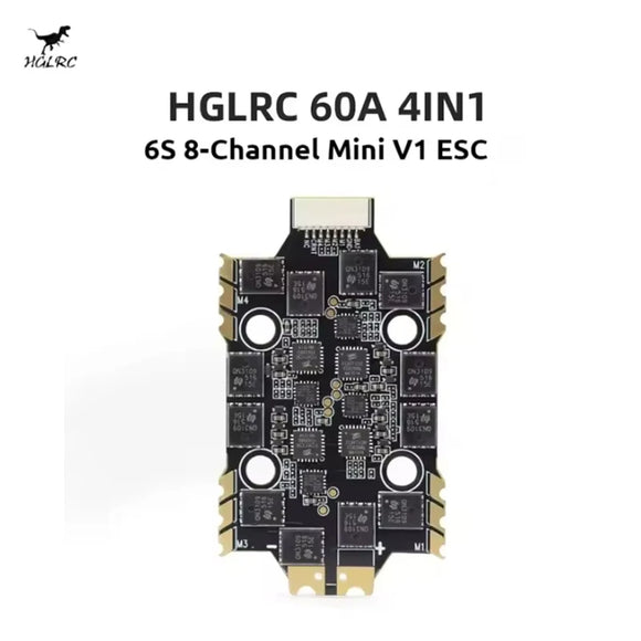 HGLRC H743 8S MINI V1 60A 4IN1 6S 8bit FPV ESC MINI Flight Controller Dual-BEC Modular With Gyro 20x20mm DIY FPV Drone For Adult