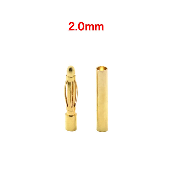 5Pairs Gold Plated Brass Banana Connectors RC Toys Plug Lipo Battery To Electronic ESC Motor DIY Accessories 2/3/3.5/4/5/6/8mm