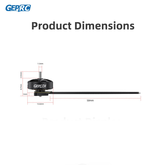 GEPRC SPEEDX2 1003 14800KV Motor 12-20A Hochfest 1.6 / 2 Zoll FPV Racing RC Drone Multicopter