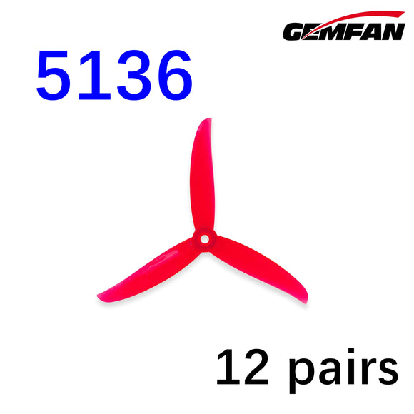 Gemfan Vanover 5136 5.1X3.6X3 3-Blade PC Propeller for FPV Freestyle Quadcopter Racing Drone 5inch Props DIY Parts