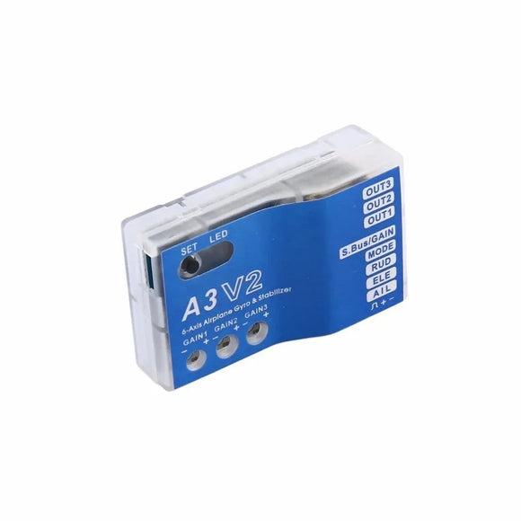 Premium 3-Axis Gyro A3 V2 Flight Stabilizer - for RC Airplane & Fixed-Wing Aircraft (High Precision Control)