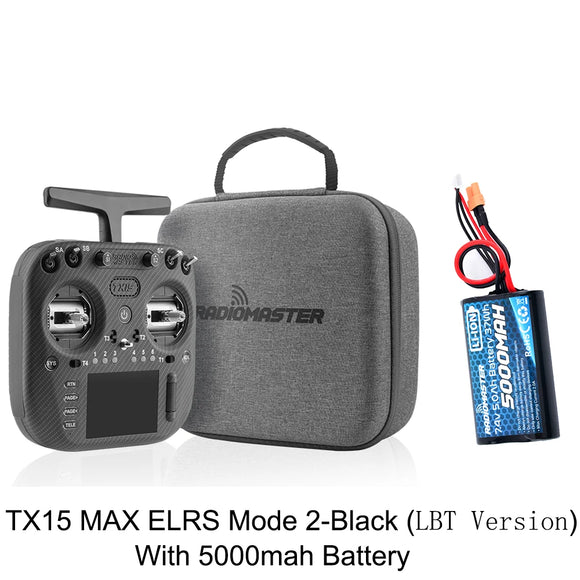 Radiomaster TX15 Max 3.5inch IPS Touchscreen Radio Controller ExpressLRS With AG02 CNC Hall Gimbal Built-in Gyro Microphone