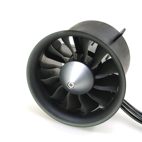 QX-MOTOR Ventola intubata da 70 mm a 12 pale EDF con motore brushless 6S, utilizza ESC da 100 A, adatta per jet, elicotteri, droni e parti ad ala fissa