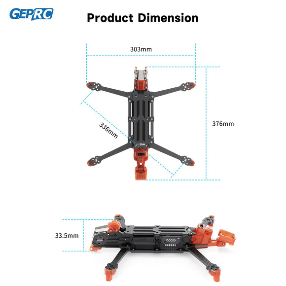 GEPRC GEP-MOZ7 V2 Parti del telaio Elica Accessorio Base Quadricottero FPV Freestyle RC Drone da corsa MOZ7 V2