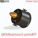 QX-Motor 6-Blatt Impeller 70MM EDF mit bürstenlosem Motor QF2822 3000KV FÜR FMS / Freewing ferngesteuerte Flugzeugmodellteile-2
