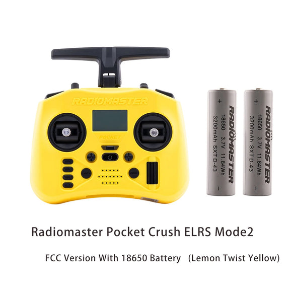 Radiomaster Pocket Crush 2.4GHz ELRS Hall Gimbal Transmitter Remote Control Portable Lightweight Foldable Antenna
