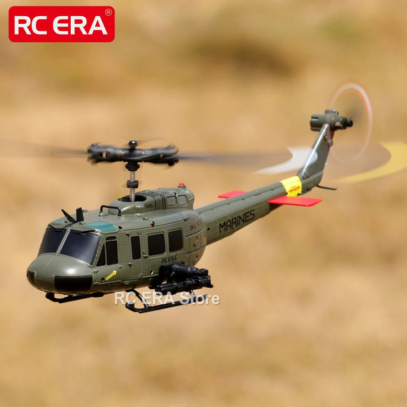RC ERA C032 UH1 Huey Weathered Marine 6ch RC Helicopter with Optical Flow TOF Auto Stabilized Remote Control Hobby Toys for Boy