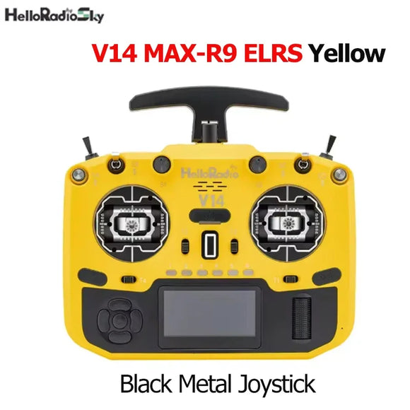 HelloRadio V14 MAX R9 PRO ELRS 2.4GHz Left-Handed Open-Source FPV Drone Transmitter with Metal Gimbals & Multiple Color Choices
