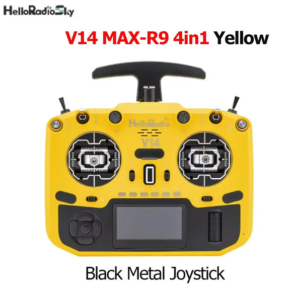 HelloRadio V14 MAX R9 PRO ELRS 2.4GHz Left-Handed Open-Source FPV Drone Transmitter with Metal Gimbals & Multiple Color Choices