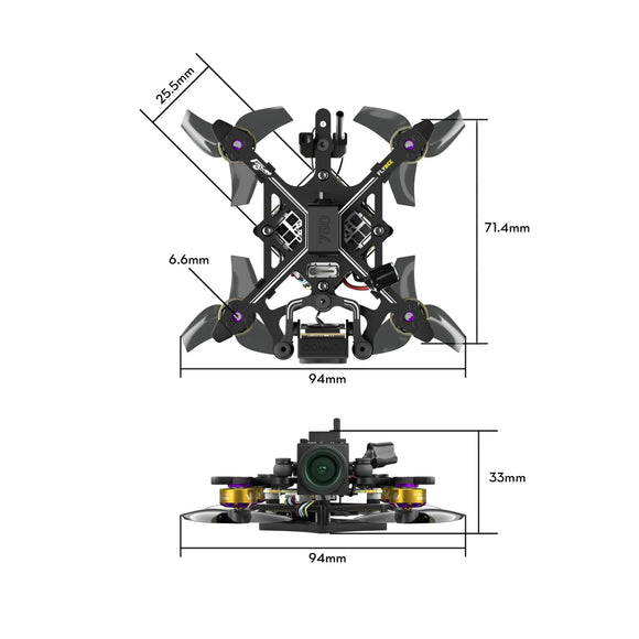 FLYWOO Flybee 16 HD O4 2S Ultralight FPV Drone 1003 14800KV F405 BGA Flight Control WITH O4 Air Unit Mini RC Drone Quadcopter