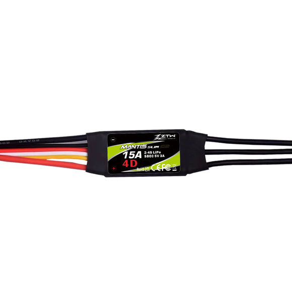 ZTW Mantis Slim G2 15A ESC 2-4S SBEC 5V/3A Bidirectional Speed Controller For RC Airplane Fixed-wing Indoor F3P 3D/4D Flying