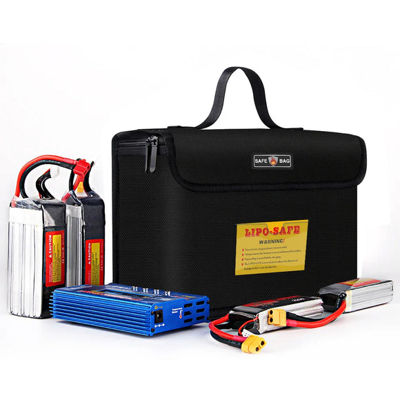 Fireproof/Waterproof Handbag Large Battery Storage Bag Safety Organizer Zipper Money Card Case Travel File Bags