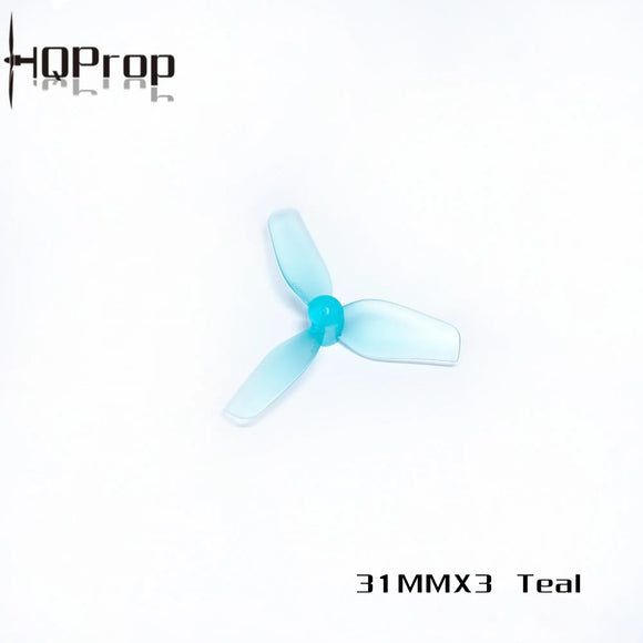 Hqprop Elica ultraleggera da 31 mm x 3 pollici (1,2 pollici) Eliche a 3 pale da 1,2 x 1,1 x 3 con albero da 1 mm per droni RC FPV Freestyle Micro FPV Tinywhoop