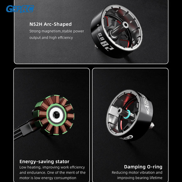 GEPRC SPEEDX2 2809 V1.1 Motor Brushless Black with 7/8 Inch MOZ7 RC FPV Racing Drone Multicopter Accessories