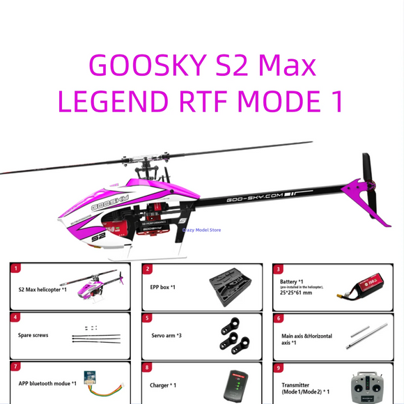 In Stock GOOSKY S2 Max LEGEND 6CH 3D Helicopter
