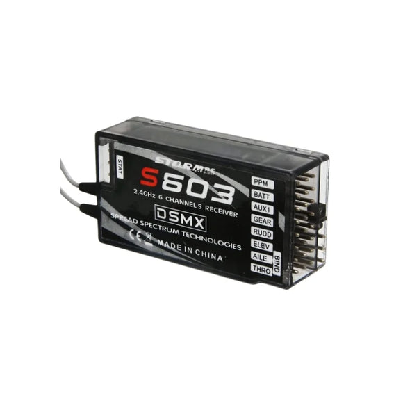 Storm S603 DSM2 DSMX 2.4GHz 6CH RC Receiver for Spektrum NX8 DXe DX6i JR DSX9 Transmitter Drone Car Boat FPV Radio Control Model