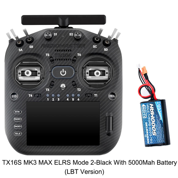 RadioMaster TX16S MK3 MAX 2.4GHz 900MHz AG02 CNC Hall Gimbal 5 inch IPS Touchscreen EdgeTX ExpressLRS Radio Controller