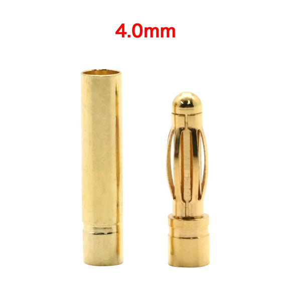 5Pairs Gold Plated Brass Banana Connectors RC Toys Plug Lipo Battery To Electronic ESC Motor DIY Accessories 2/3/3.5/4/5/6/8mm