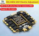 MicoAir 55A AM32 4N1 ESC 2-6S 32-bit FPV Traverser ESC Support PWM/DShot300 signals Inside/outside 2oz copper strip deflector-1