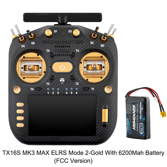 RadioMaster TX16S MK3 MAX 2.4GHz 900MHz AG02 CNC Hall Gimbal 5 inch IPS Touchscreen EdgeTX ExpressLRS Radio Controller