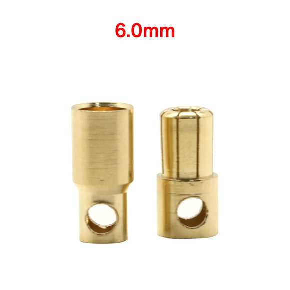 5Pairs Gold Plated Brass Banana Connectors RC Toys Plug Lipo Battery To Electronic ESC Motor DIY Accessories 2/3/3.5/4/5/6/8mm
