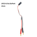 Brand New15cm Multi-Interface Charger Cable XT30/XT60/XT90/EC5/TRX/Dupont /JSTto 4mm Banana Plugs for Lipo Battery Silicone Wire-13