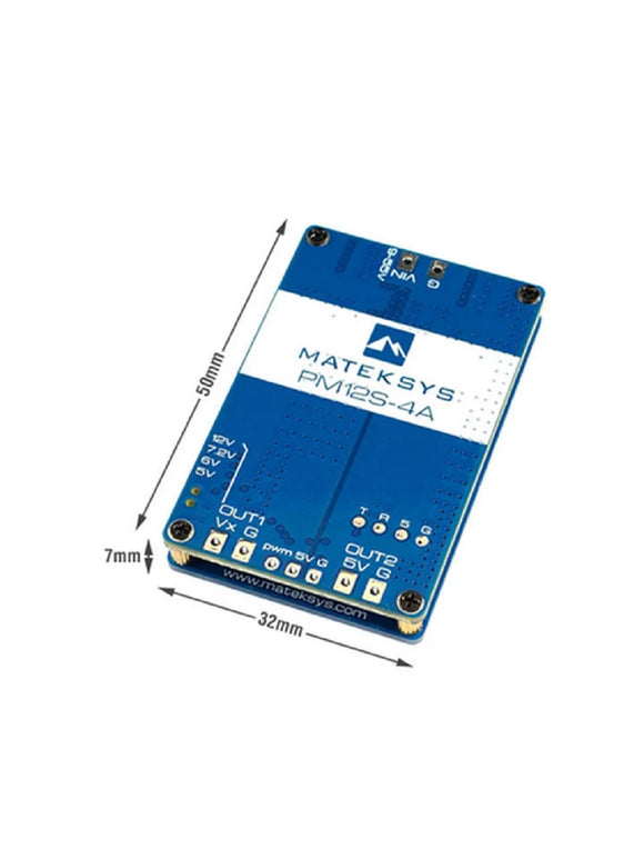 MATEK Mateksys Power Module PM12S-4A Independent step-down voltage regulator 9~55V DC-IN For RC Airplane RC Multicopter UBEC