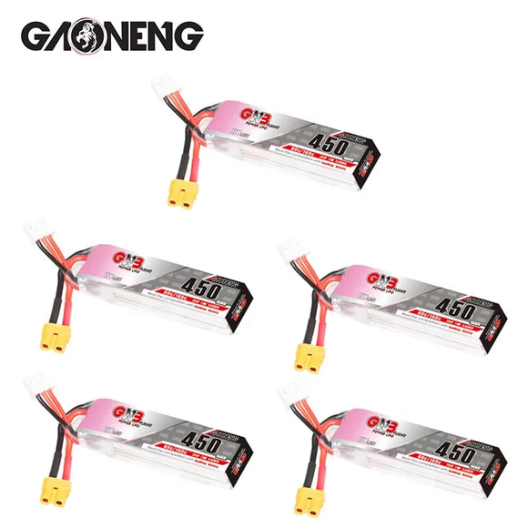GNB 2S 7.6V 450mAh 80C/160C HV Lipo Battery With XT30 For Racing Drone FPV Quadcopter Helicopter Parts 7.6V Battery