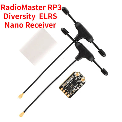 RadioMaster RadioMaster RP3 Diversity ExpressLRS ELRS 2.4GHZ Nano Receiver Dual Antenna for RC Airplane FPV Freestyle Tinywhoop Long Range - Whoops at ZoneFPV