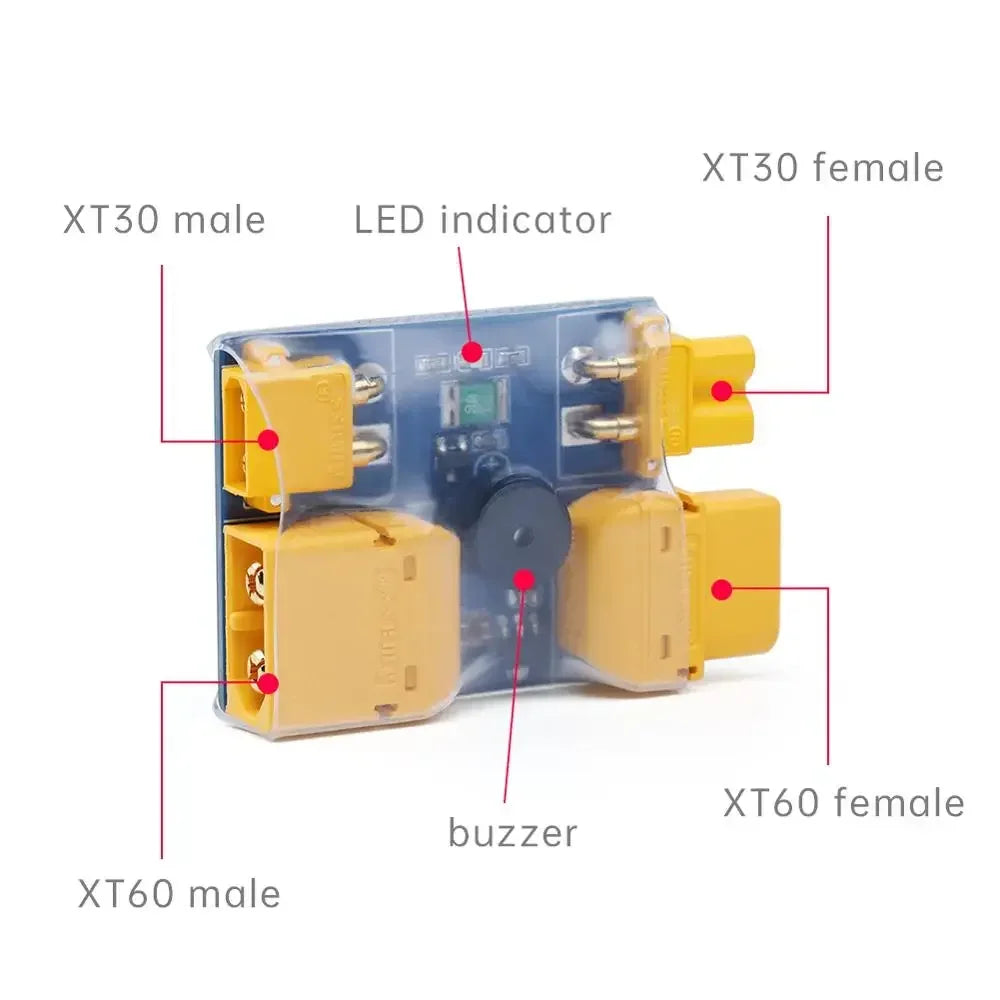 Testeur Court-Circuit XT60 XT30 Avec Fusible Réarmable – Bouchon De Fumée Pour Drone FPV Et RC – Protection Électronique