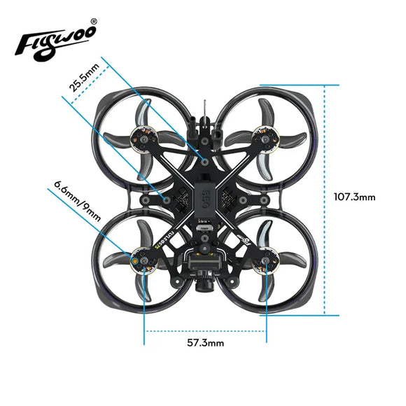 Flywoo FlyLens 75 HD Walksnail 2S Brushless Whoop FPV Drón V1.3 VTX Mini Cinewhoop Drón Quadcopter