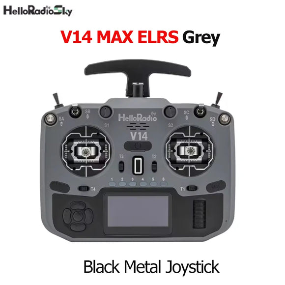 HelloRadio V14 MAX R9 PRO ELRS 2.4GHz Left-Handed Open-Source FPV Drone Transmitter with Metal Gimbals & Multiple Color Choices