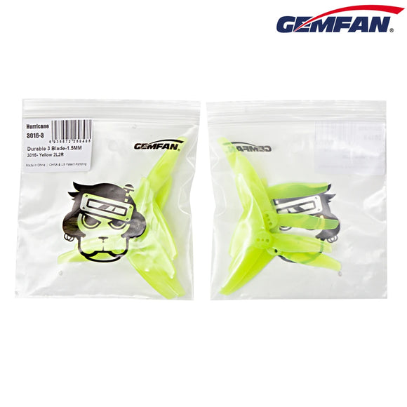 2Pairs/4pcs Gemfan 3016 Propeller 1.5m 2mm hole 3 inch 3-Blade CW CCW FPV Propeller Mini Props For 3inch FPV Racing Drone