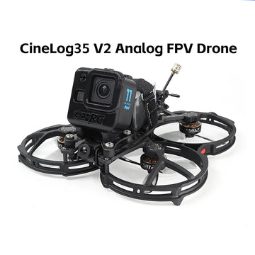 GEPRC Cinelog35 V2 Analog FPV Drone System 2105.5-2150KV VTX SPEEDX2 ICM 42688-P F722-45A AIO V2 RC Quadcopter Freestyle Drone