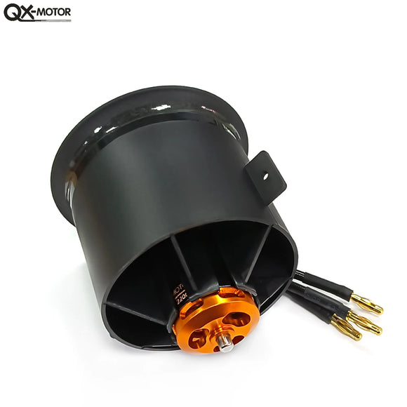 QX-MOTOR Ventola intubata da 70 mm a 12 pale EDF con motore brushless 6S, utilizza ESC da 100 A, adatta per jet, elicotteri, droni e parti ad ala fissa