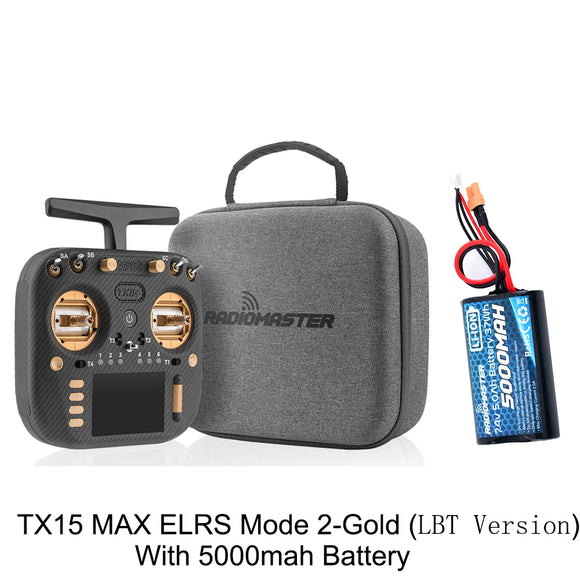 Radiomaster TX15 Max 3.5inch IPS Touchscreen Radio Controller ExpressLRS With AG02 CNC Hall Gimbal Built-in Gyro Microphone