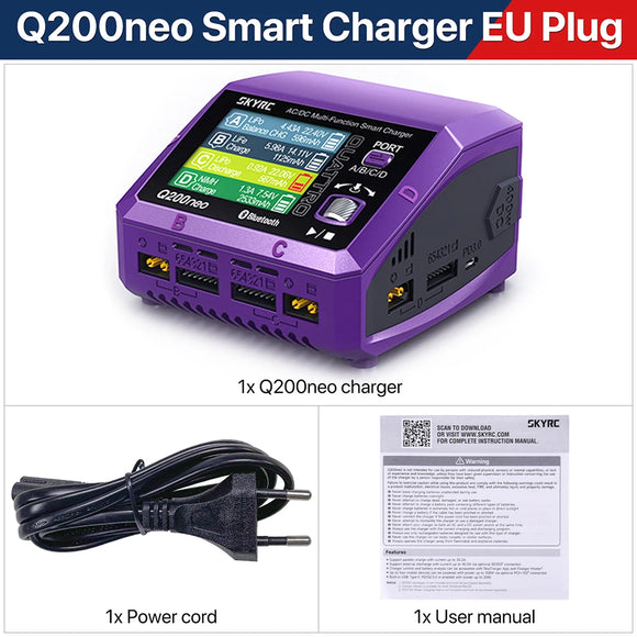 SkyRC Q200neo Lipo Battery Balance Charger Discharger AC200W DC400W for 1-6S LiPo