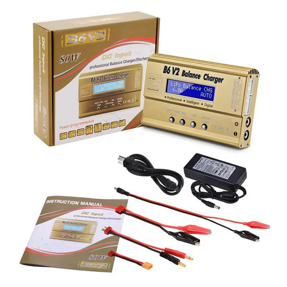 IMAX B6V2 Balance Charger 80W Professional Digital Lipo Discharger for Li-ion Lipo LiFe NiCd NiMH LiHV PB Battery