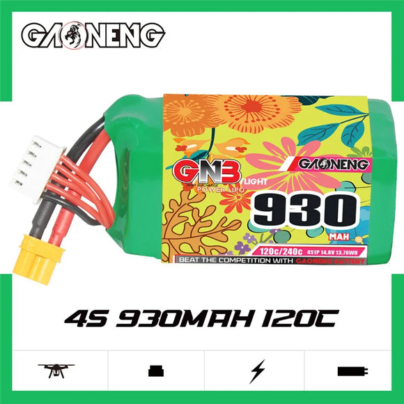 GNB 2S/3S/4S/6S 930mAh 120C/240C Lipo Battery For FPV Racing Drone RC Quadcopter Helicopter Toy Parts With XT30 Plug Battery