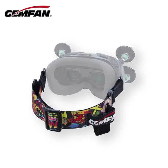Gemfan Diadema colorida para gafas FPV con correa ajustable de 370 mm para DJI Gafas 2 para drones FPV